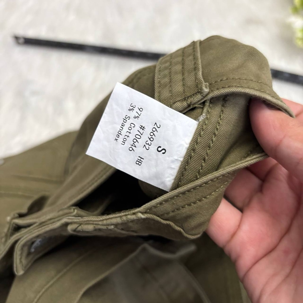 Wide Leg Utility Pants in Olive Green - Picture 10 of 12